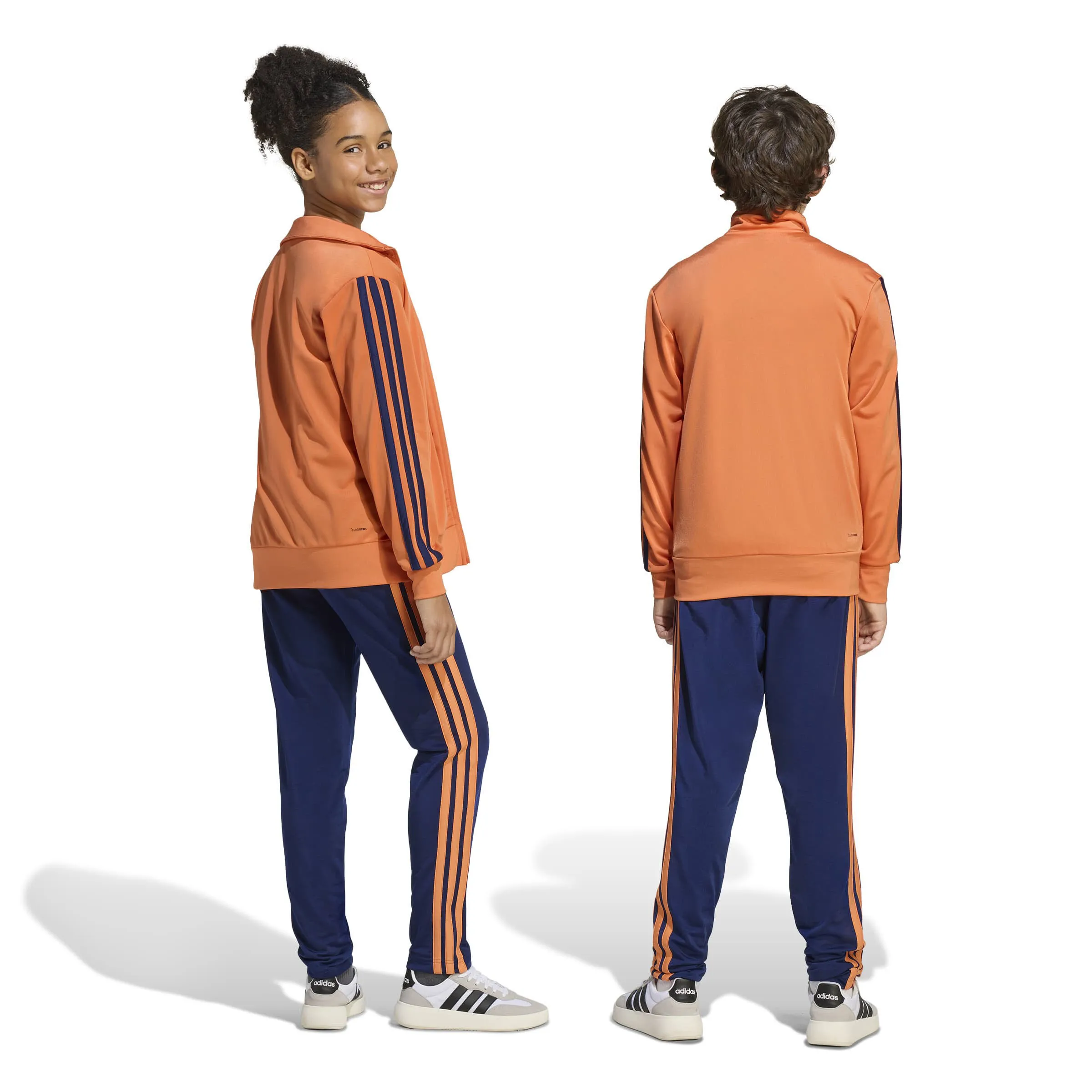adidas Essentials Climacool Kinder Trainingsanzug - Orange/Dunkelblau