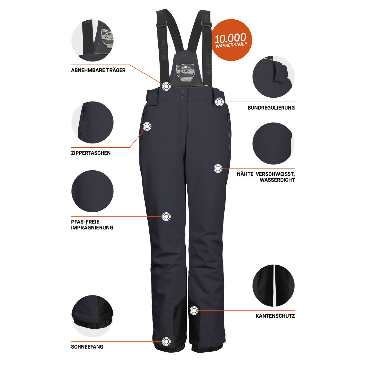 Killtec KSW 249 WOMAN SKI PANTS Damen Skihose Snowboardhose schwarz