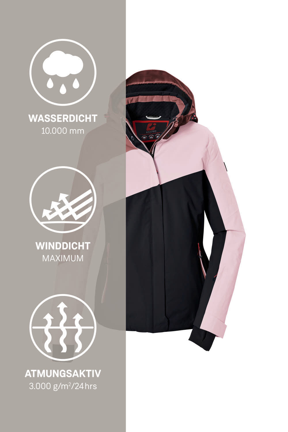 KILLTEC KSW 101 WMN SKI JCKT Damen Ski-/Snowboardjacke hellrosa