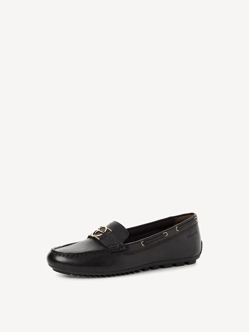 Tamaris Ledermoccassin Damen schwarz