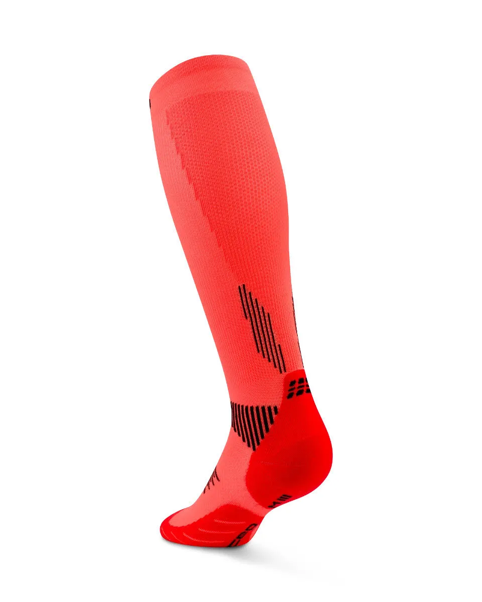 CEP RUN SOCKS TALL 5.0 Damen Laufsocken Kompressionssocken neon coral