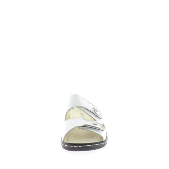 Longo Pantoletten Damen Modeschuh Bequemschuh weiß