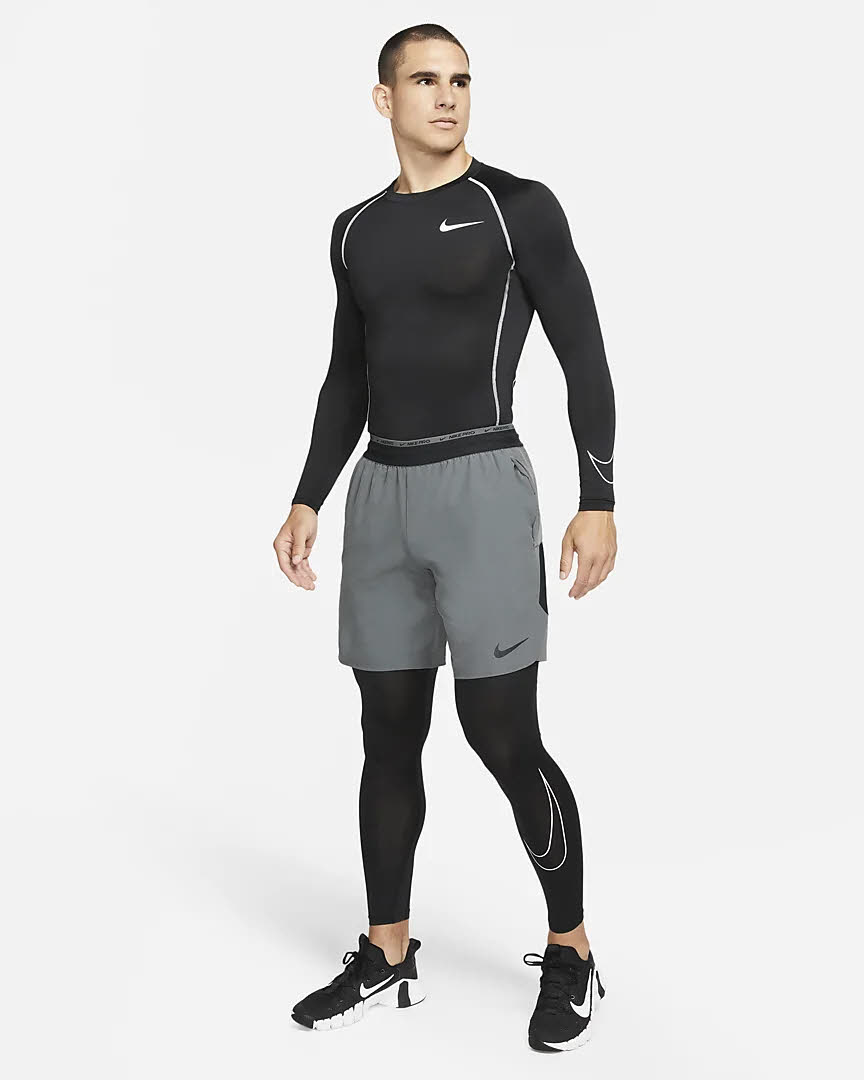 NIKE PRO DRI-FIT MEN'S TIGHTS Herren Trainingstights Lauftights schwarz NEU
