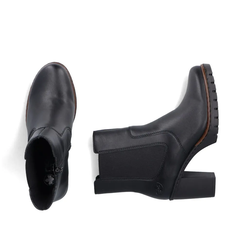 Rieker Stiefeletten Damen Freizeitstiefel Kurzstiefel schwarz