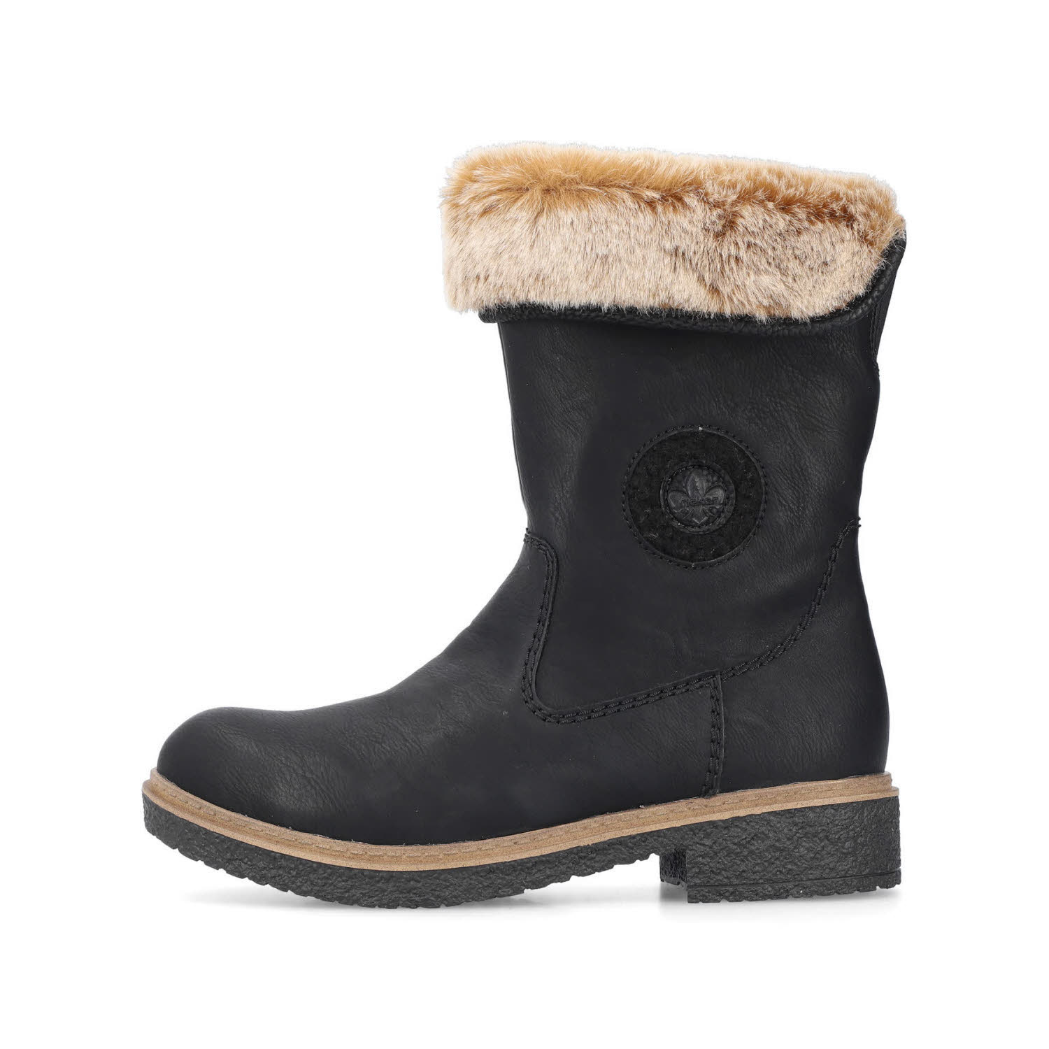 Rieker HWK Damen Stiefel Damen Hochschaftstiefel Winterstiefel schwarz