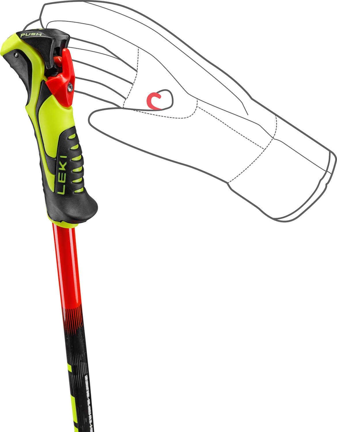 Leki WCR Evo Lite SL TR Kinder Skistöcke Ski Poles rot/violett