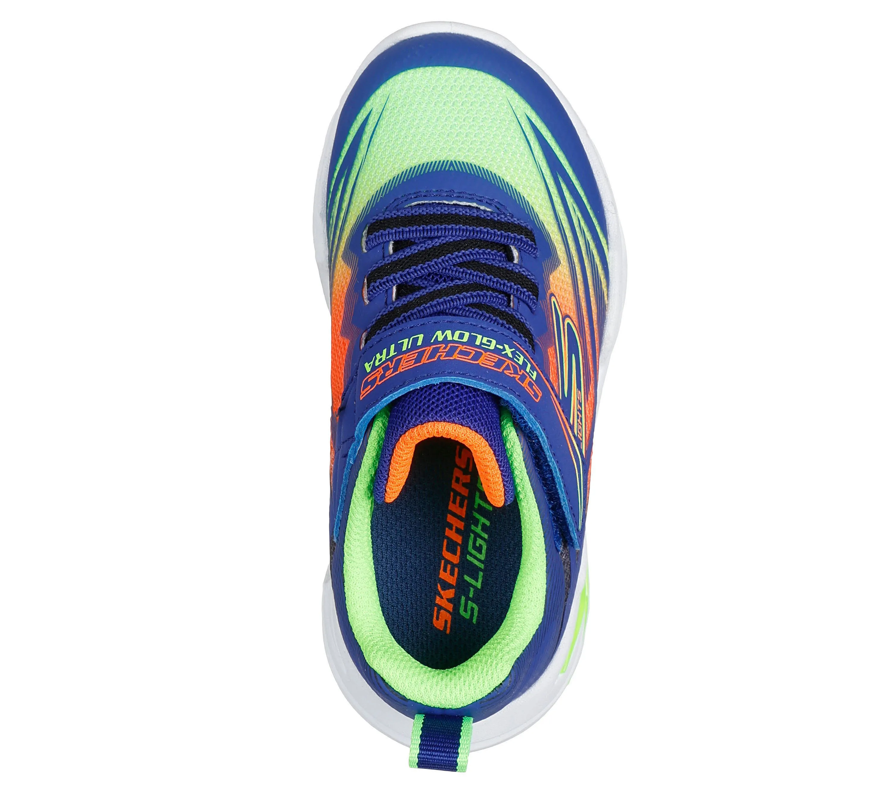 Skechers S-Lights: Flex-Glow Ultra Sneaker Kinder blau grün