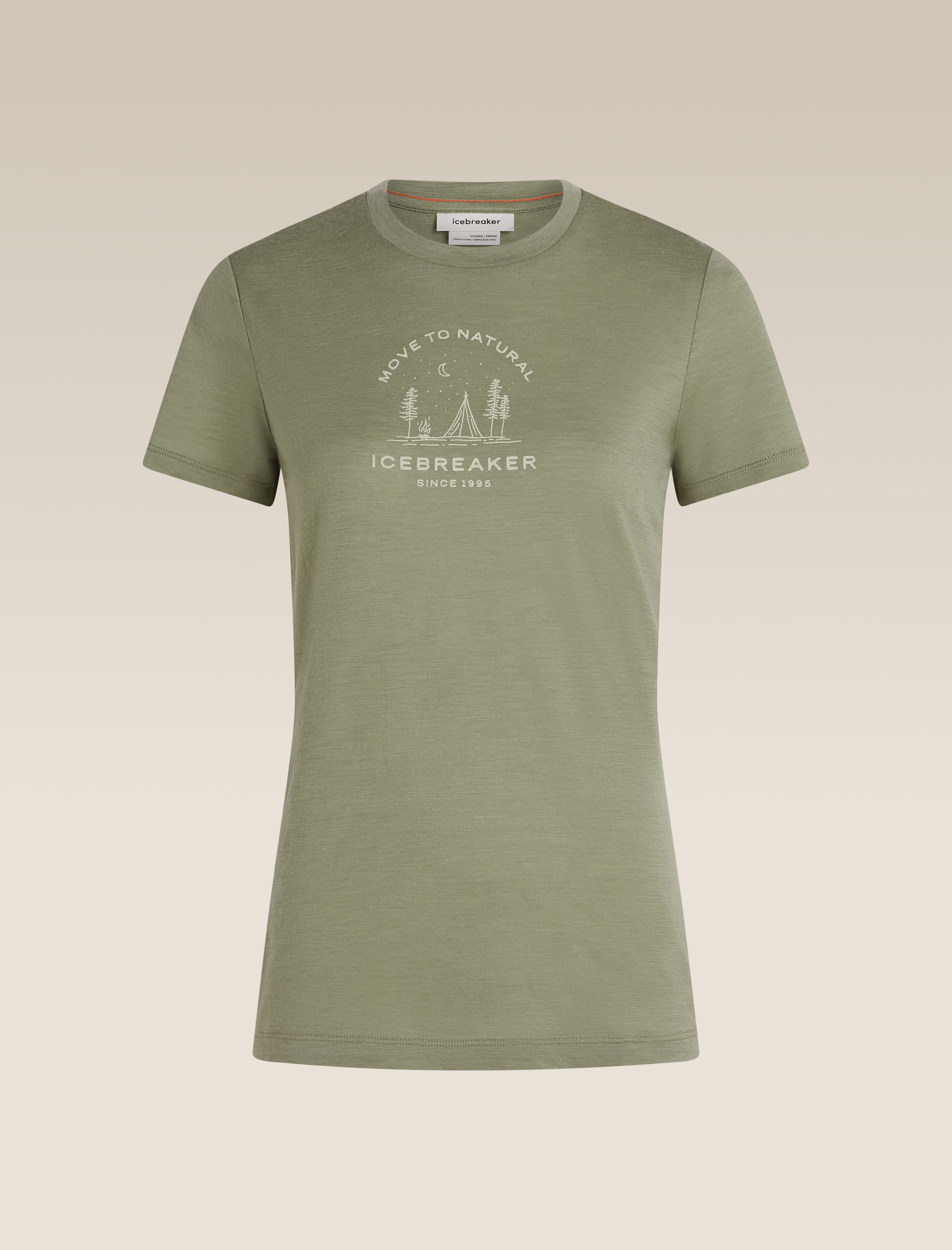Icebreaker  Mer 150 Tech Lite SS Tee Peace Pas Damen Merinoshirt grün