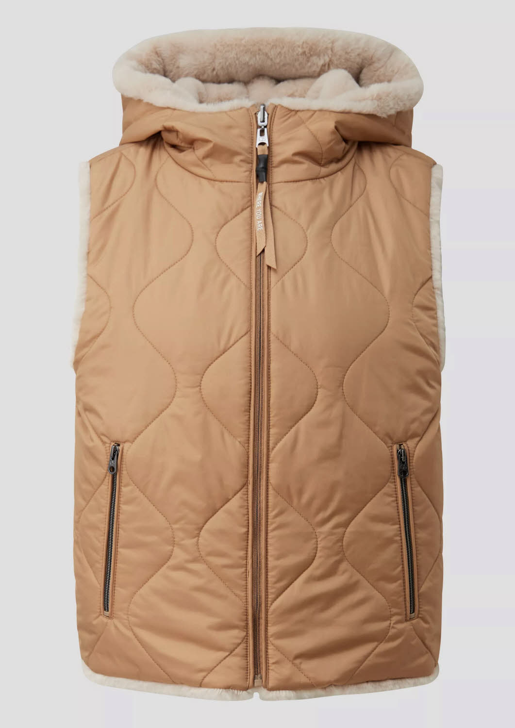 S.Oliver Damen Wendeweste Outdoorweste beige/braun