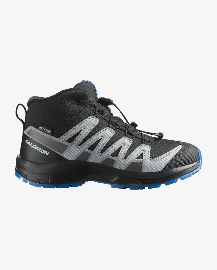 Salomon XA PRO V8 MID WATERPROOF Jungen wasserdichte Wanderschuhe schwarz