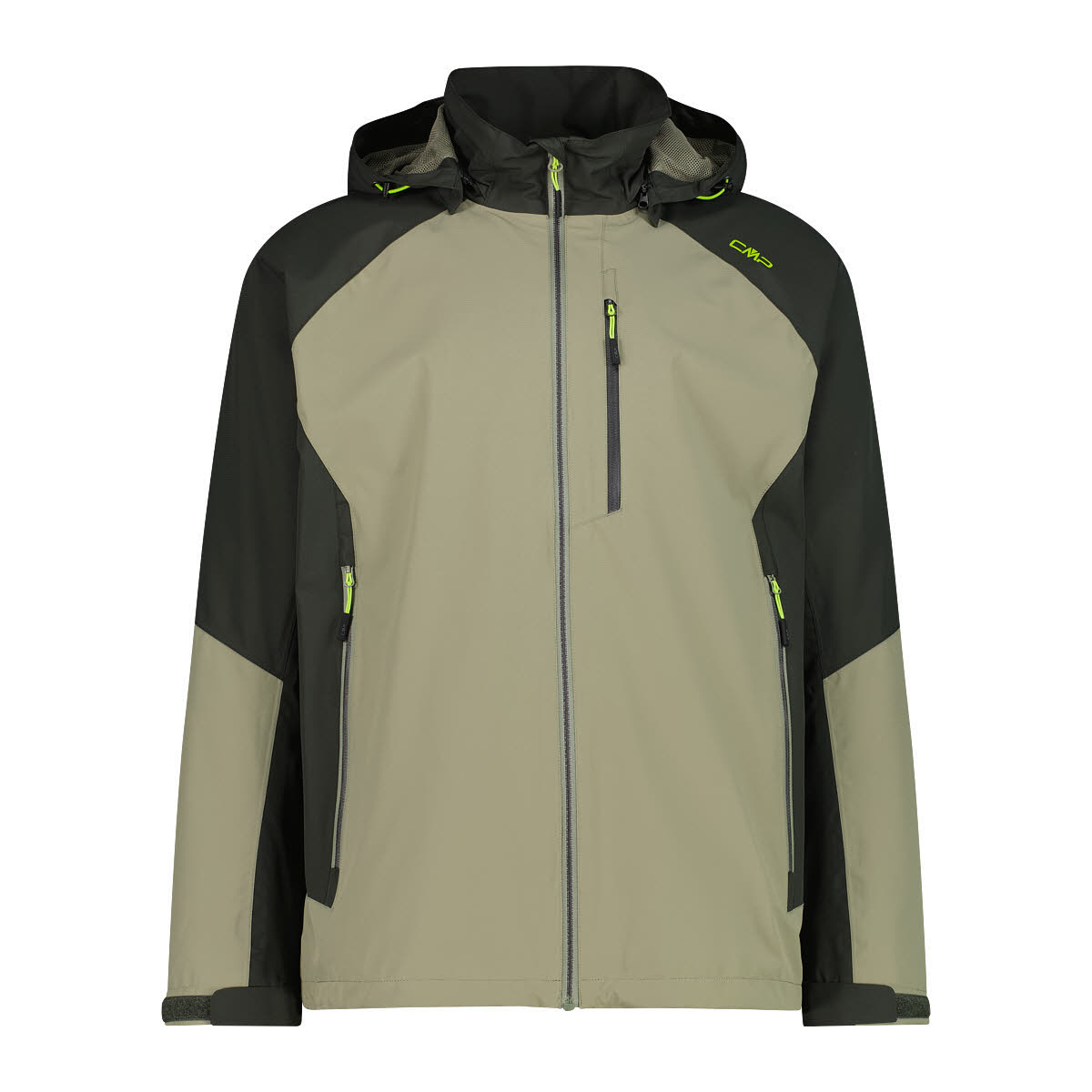 CMP MAN JACKET ZIP HOOD Herren Regenjacke Outdoorjacke sage pine