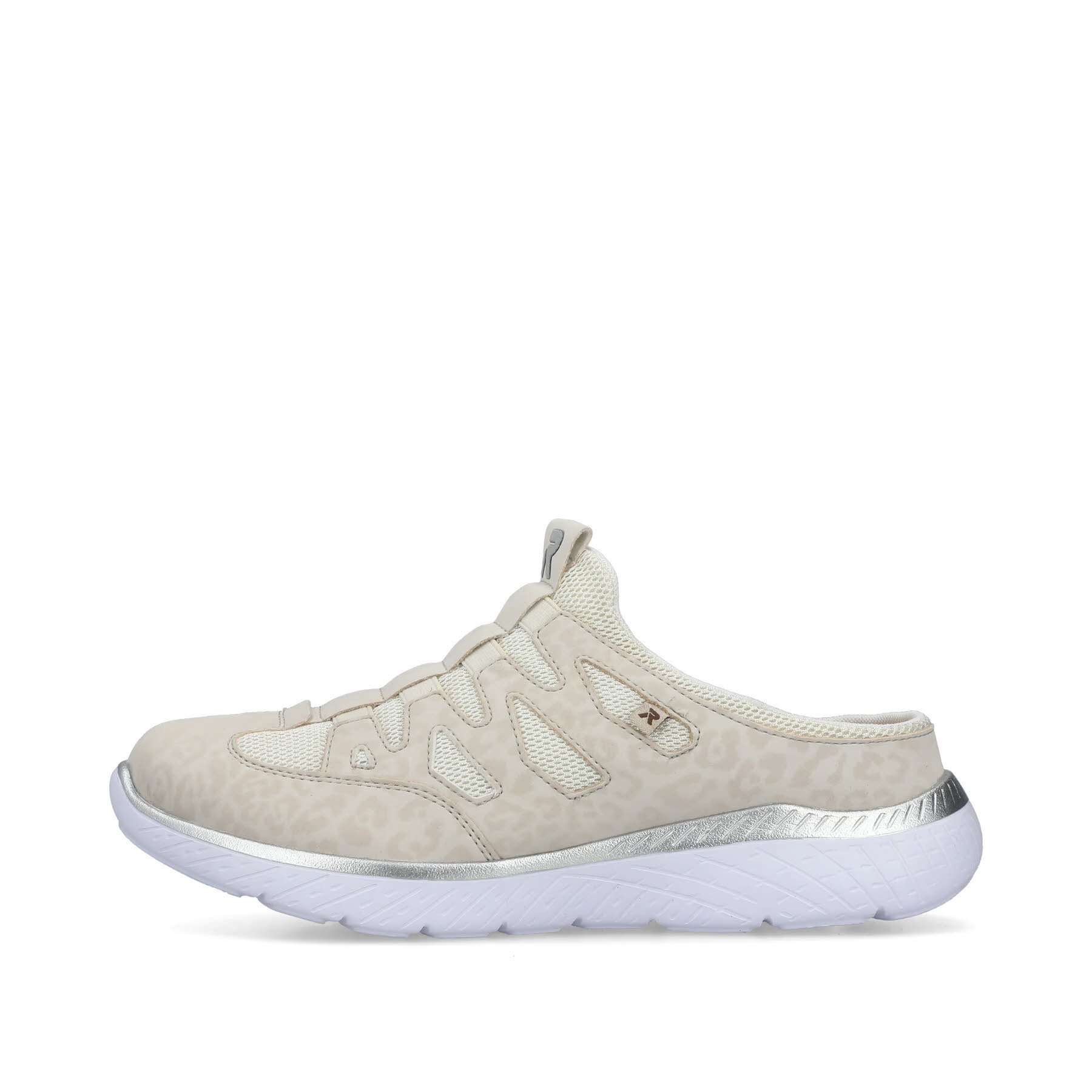 Rieker FSK Damen Halbschuhe Clogs Slipper beige/offwhite