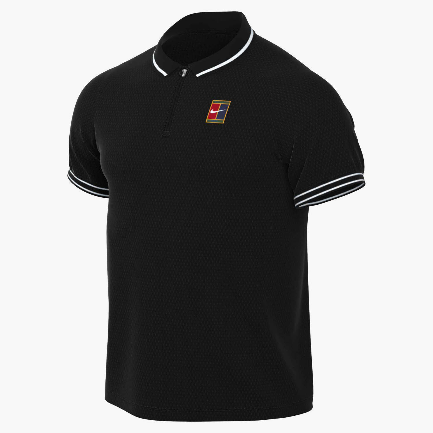 NikeCourt Heritage Men"s Herren Tennisshirt Poloshirt schwarz