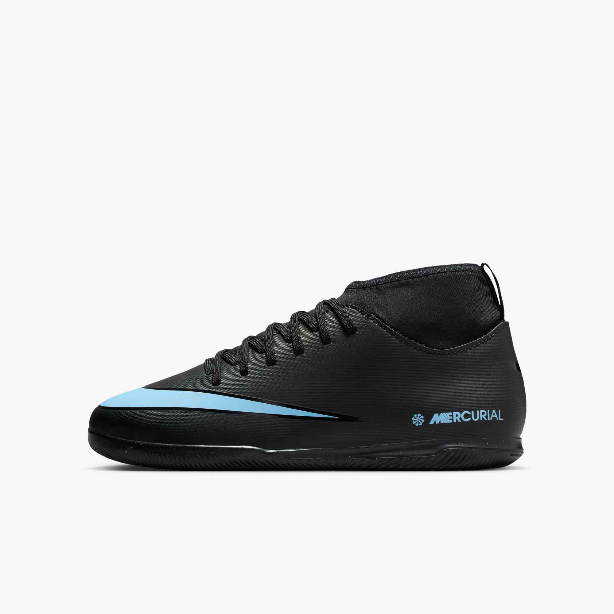 Nike Jr. Mercurial Superfly 10 Club Kinder Fußballschuhe Hallenschuhe schwarz/blau