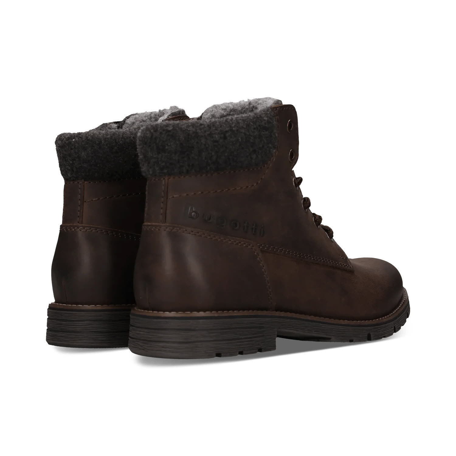 Bugatti M Boots Leather Herren Lederstiefel Schnürstiefel dunkelbraun