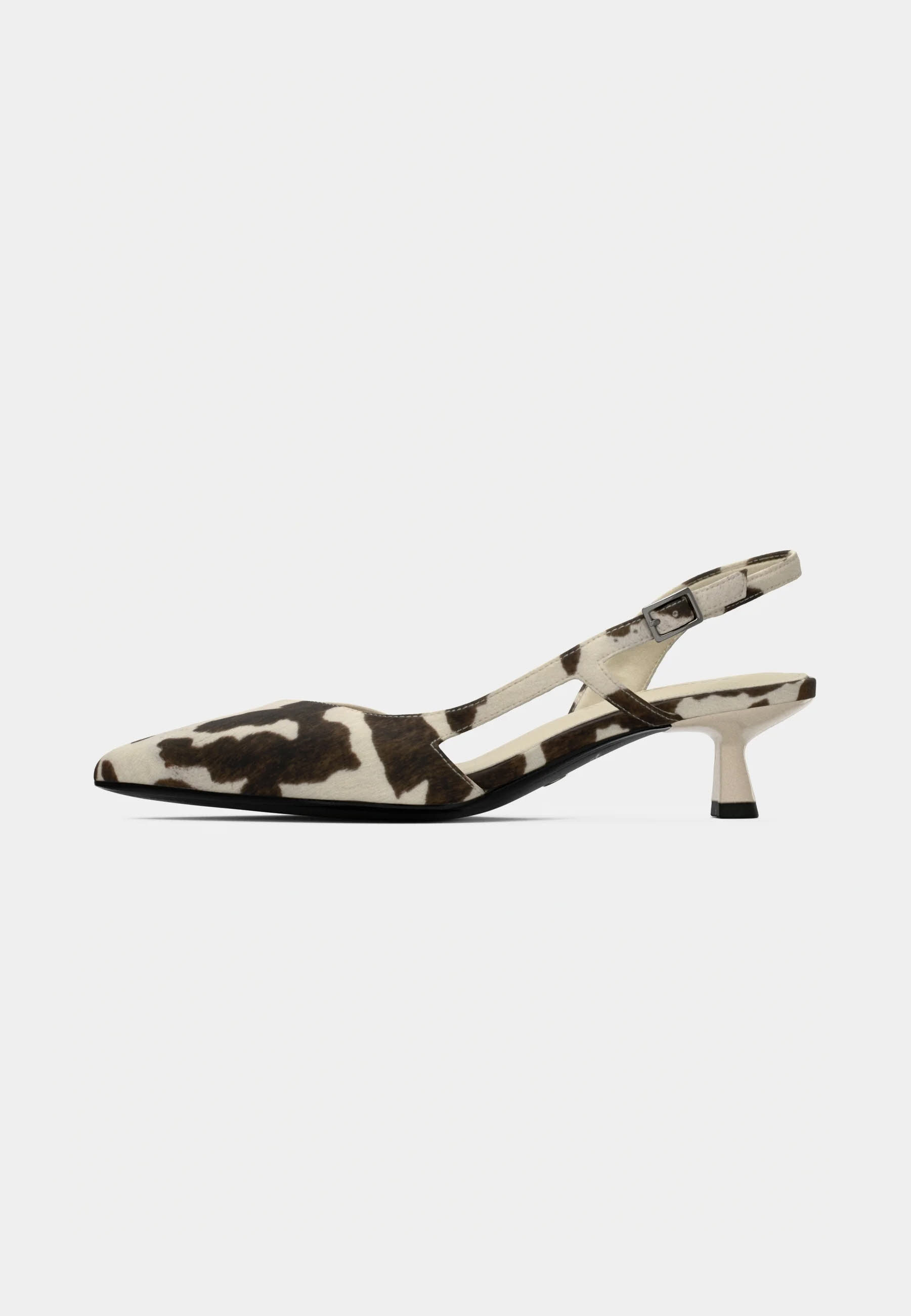 Tamaris Pumps Damen white/brown Kuh-Muster Slingpump