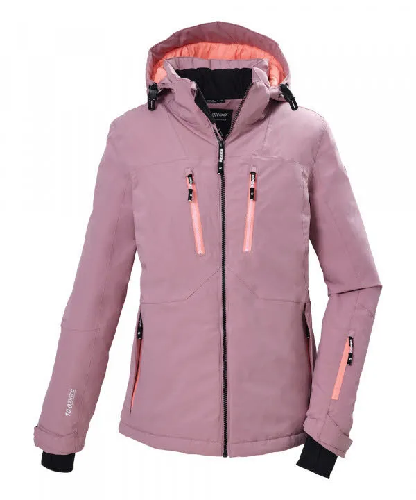 KILLTEC DA Jacke 282 Damen Ski-/Snowboardjacke mit abnehmbarer Kapuze rosa