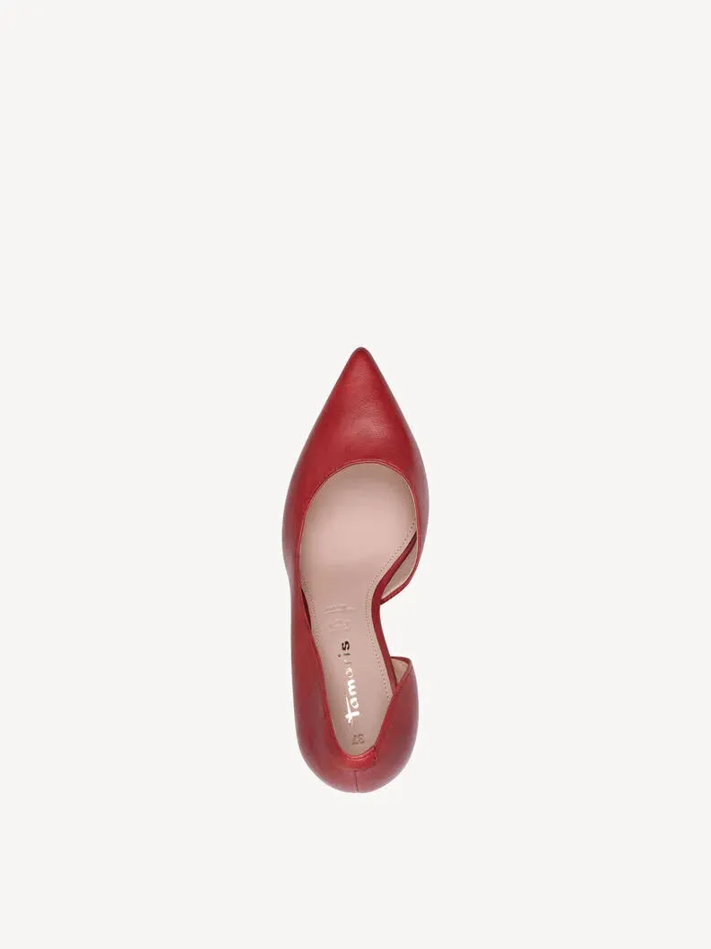 Tamaris Lederpumps Damen rot