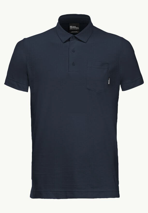 Jack Wolfskin Terral Herren Polo Poloshirt blau