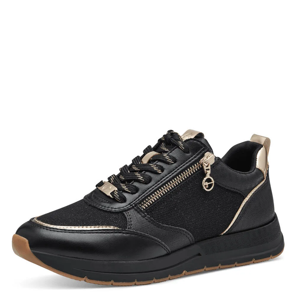 Tamaris Damen Lace-up Halbschuhe Sneaker schwarz