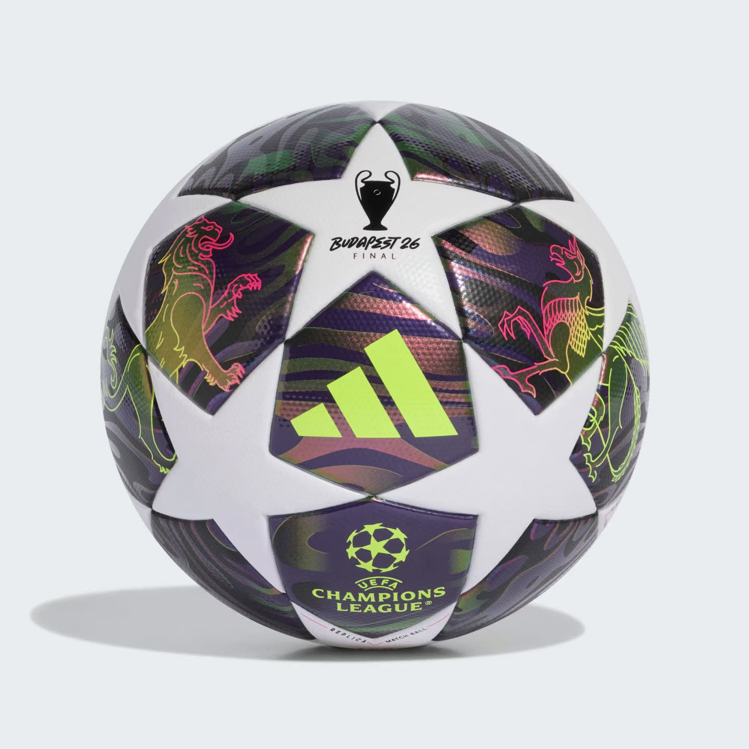 adidas UEFA CHAMPIONS LEAGUE FINAL Fußball Trainingsball lila/weiß