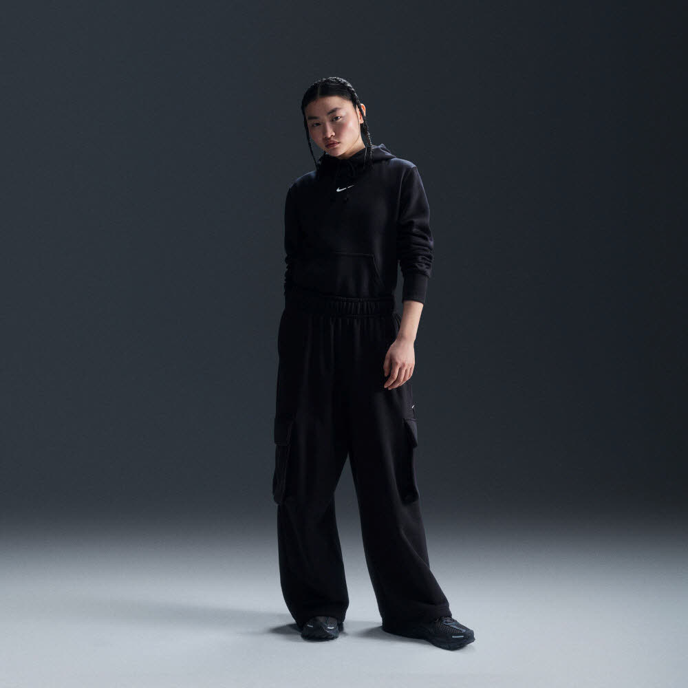 Nike Sportswear Phoenix Fleece Damen Hoodie Kapuzenpullover schwarz