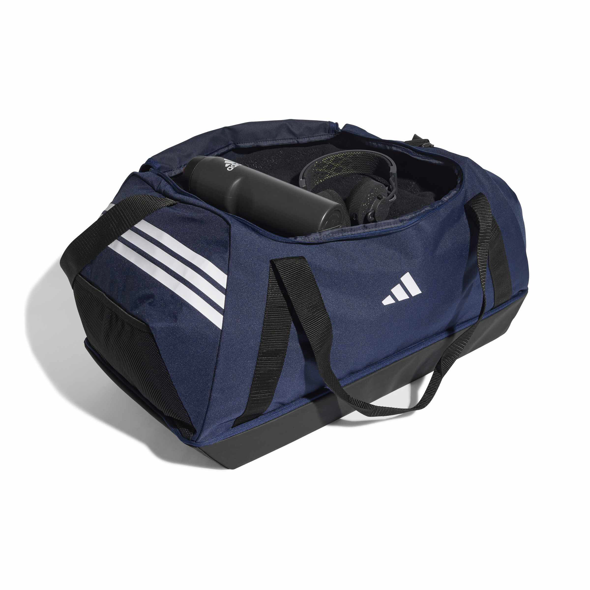 adidas TIRO DUFFELBAG GROSS MIT BODENFACH Unisex Sporttasche Fußballtasche blau/schwarz
