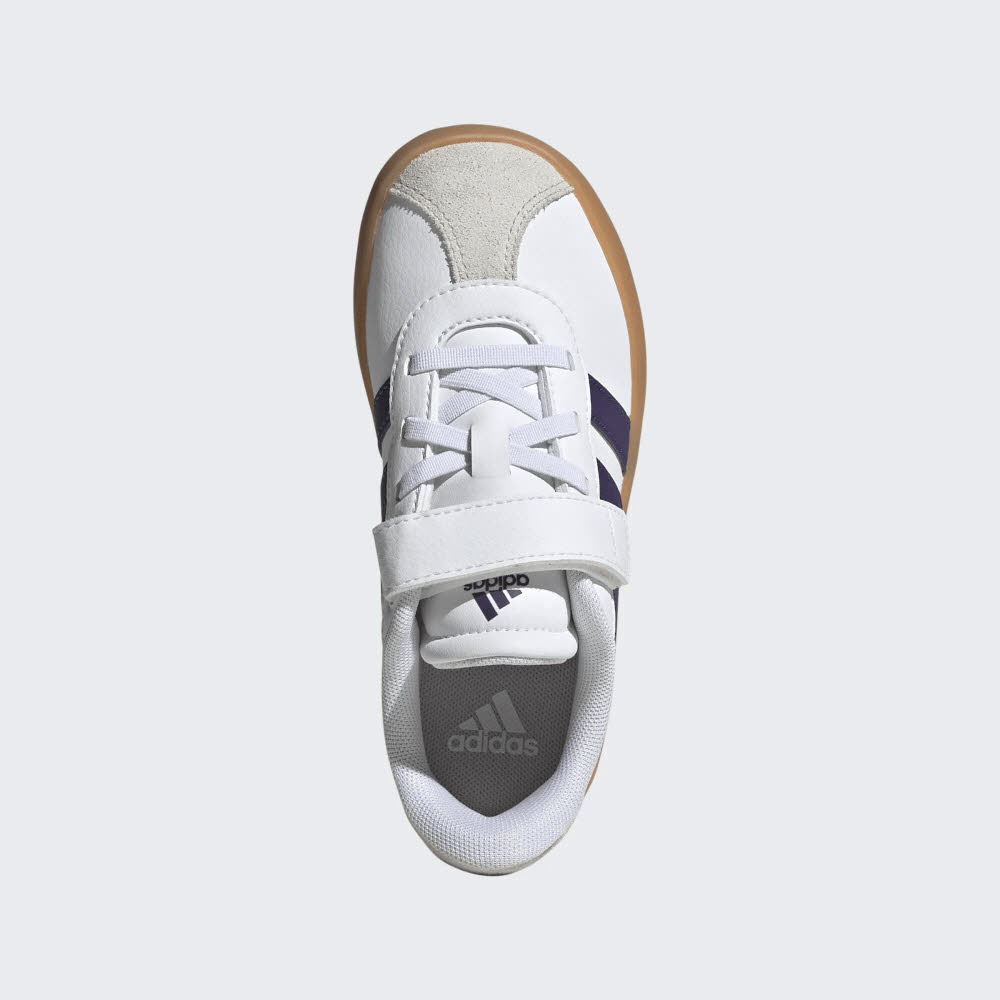 adidas VL COURT 3.0 EL C Mädchen Kinder Sneaker Freizeitschuhe Klettverschluss weiß-lila