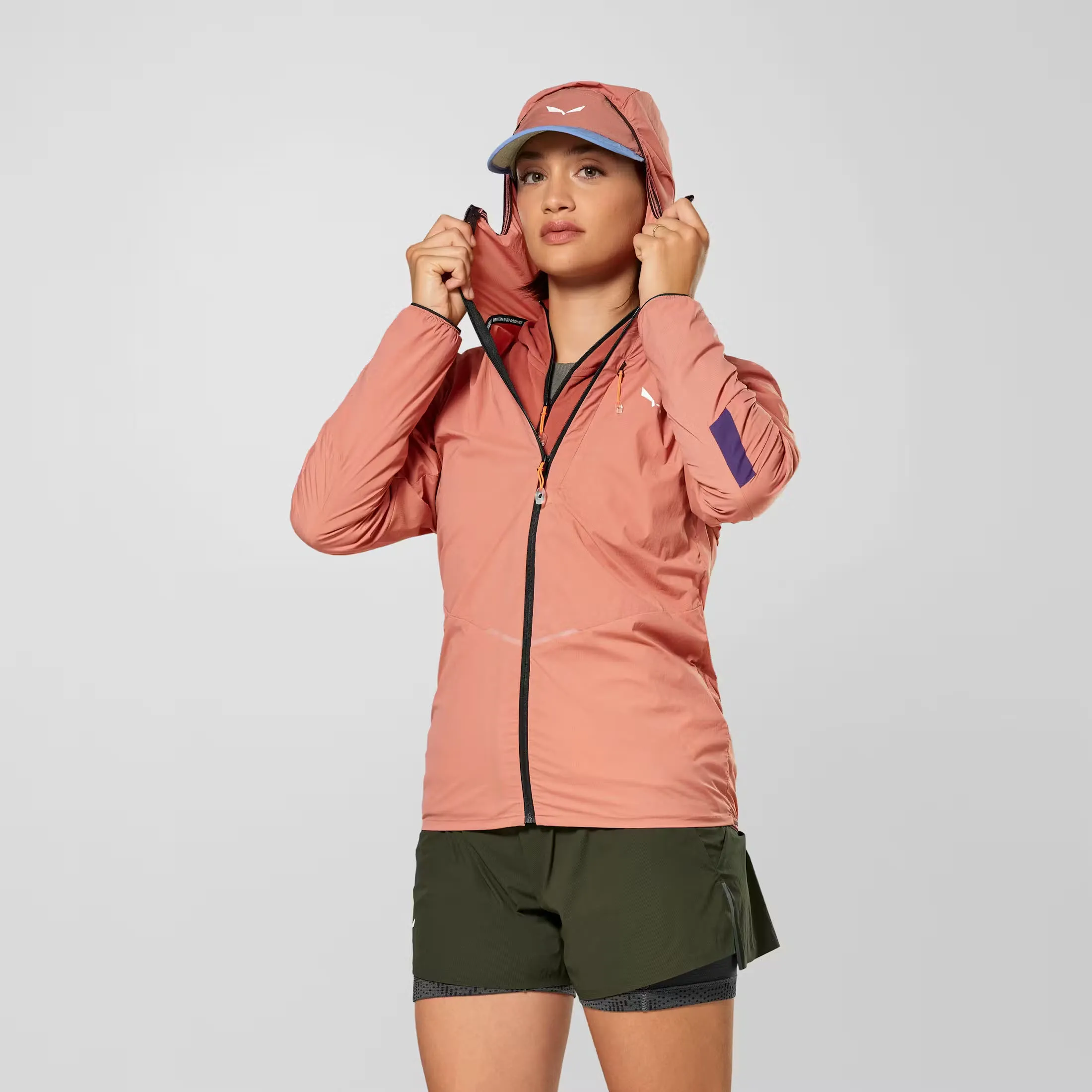 Salewa Pedroc Wind Light Jacke Mit Kapuze Damen pink