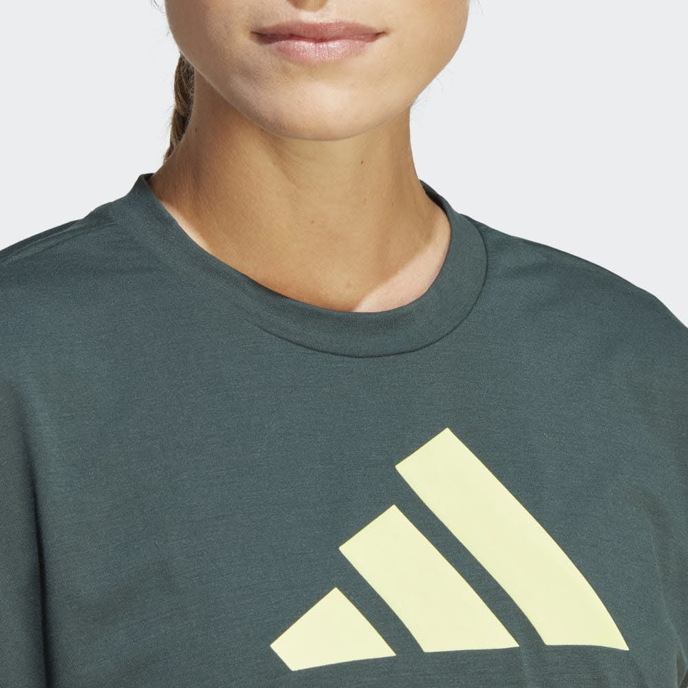 adidas TRAIN ICONS Damen T-Shirt Funktionsshirt Trainingsshirt grün