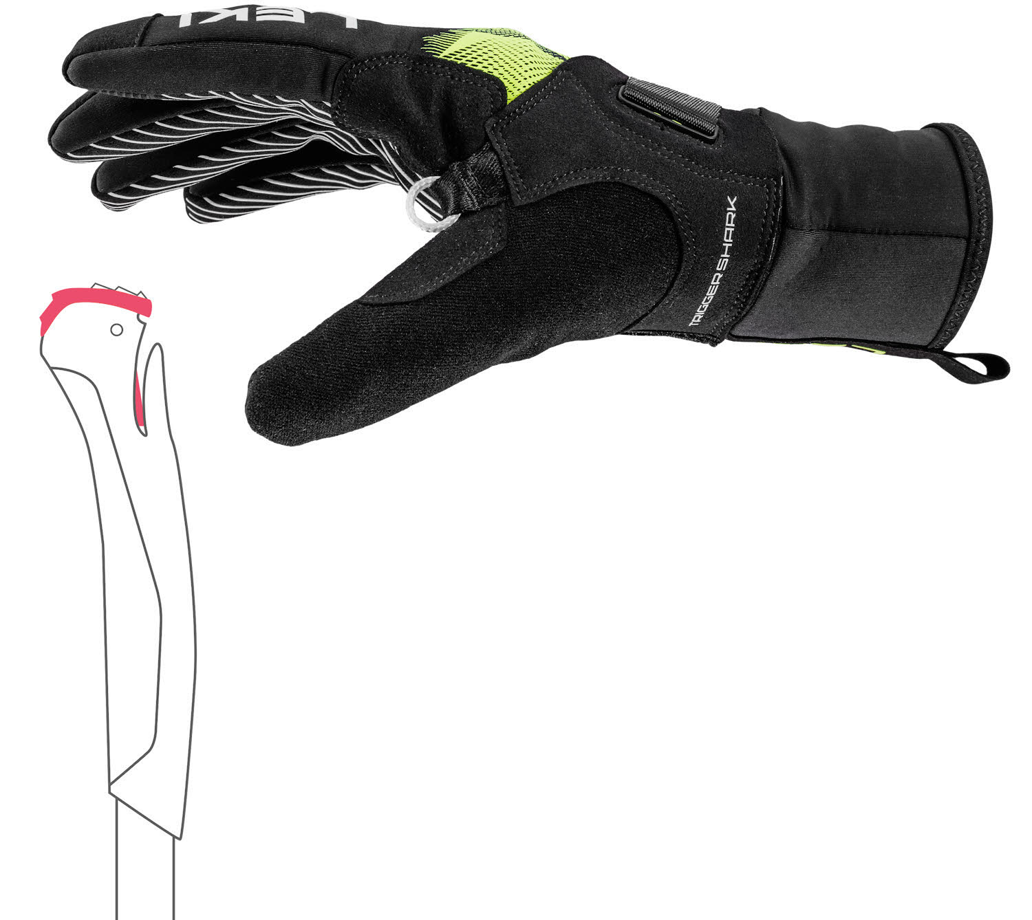 Leki HRC Race TR Unisex Langlaufhandschuhe schwarz/gelb