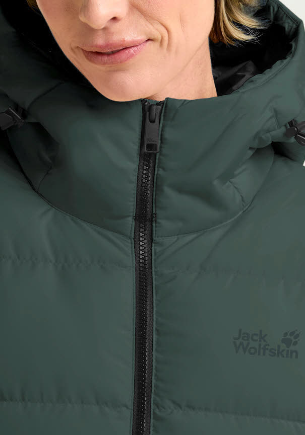 Jack Wolfskin FROZEN PALACE COA RDS Damen Daunenmantel grün