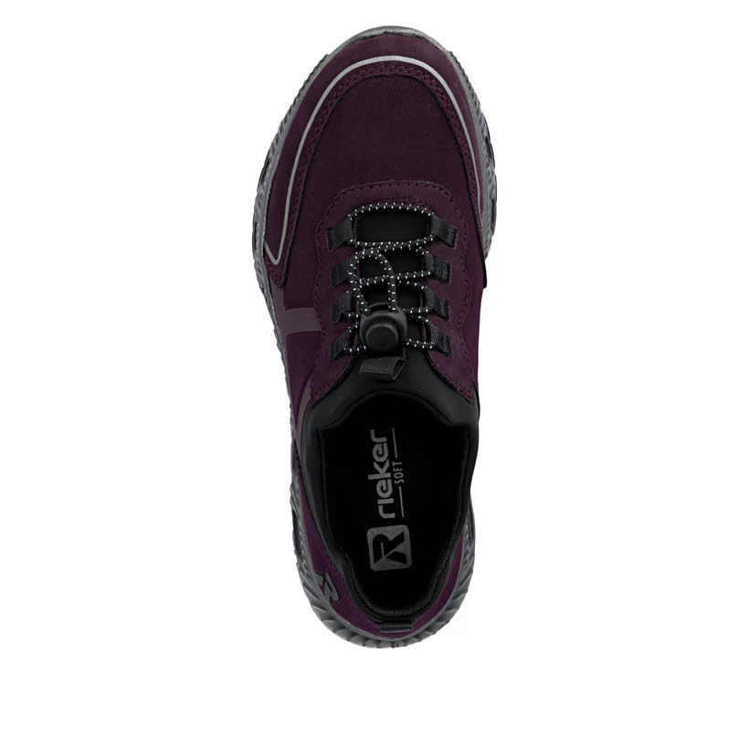 Rieker HWK Damen Halbschuhe Damen Sneaker modisch lila