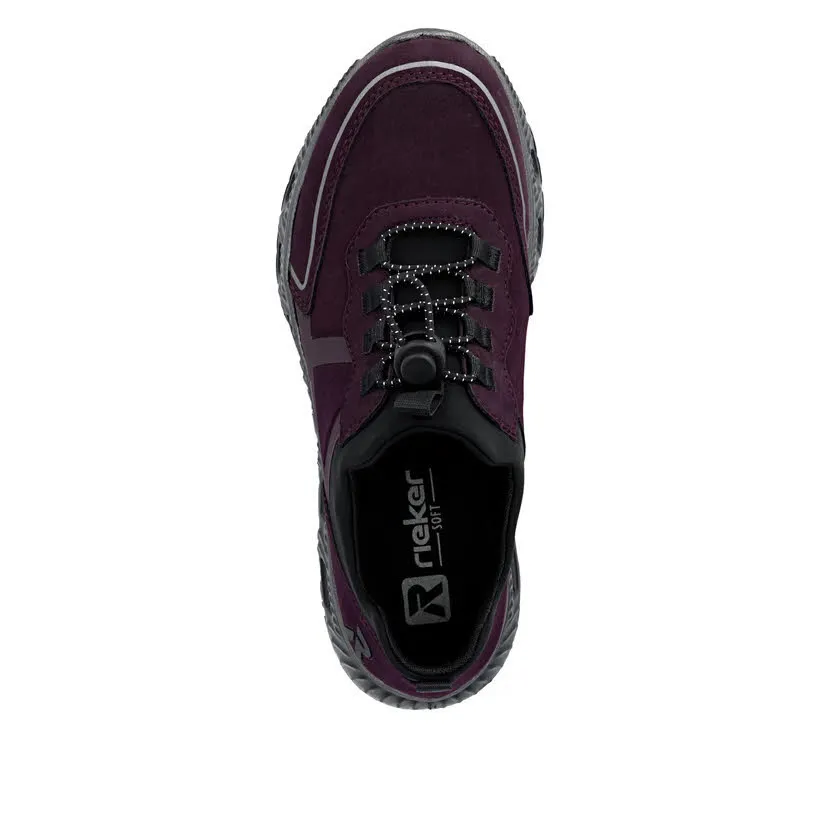 Rieker HWK Damen Halbschuhe Damen Sneaker modisch lila