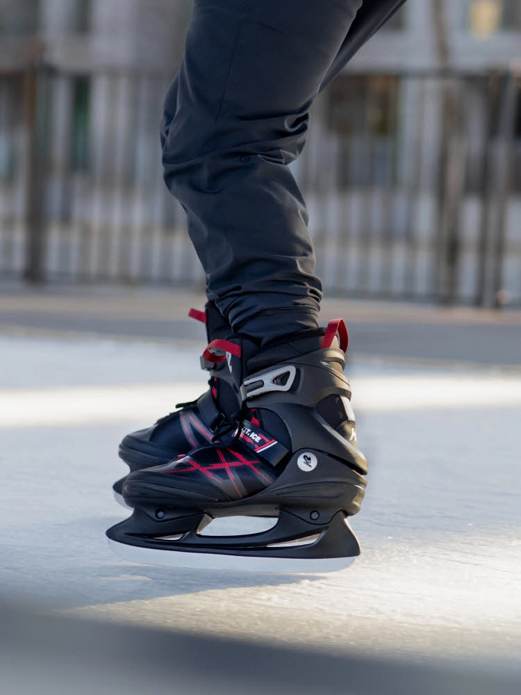 K2 Skate F.I.T. Herren Schlittschuhe Eislaufschuhe schwarz/rot