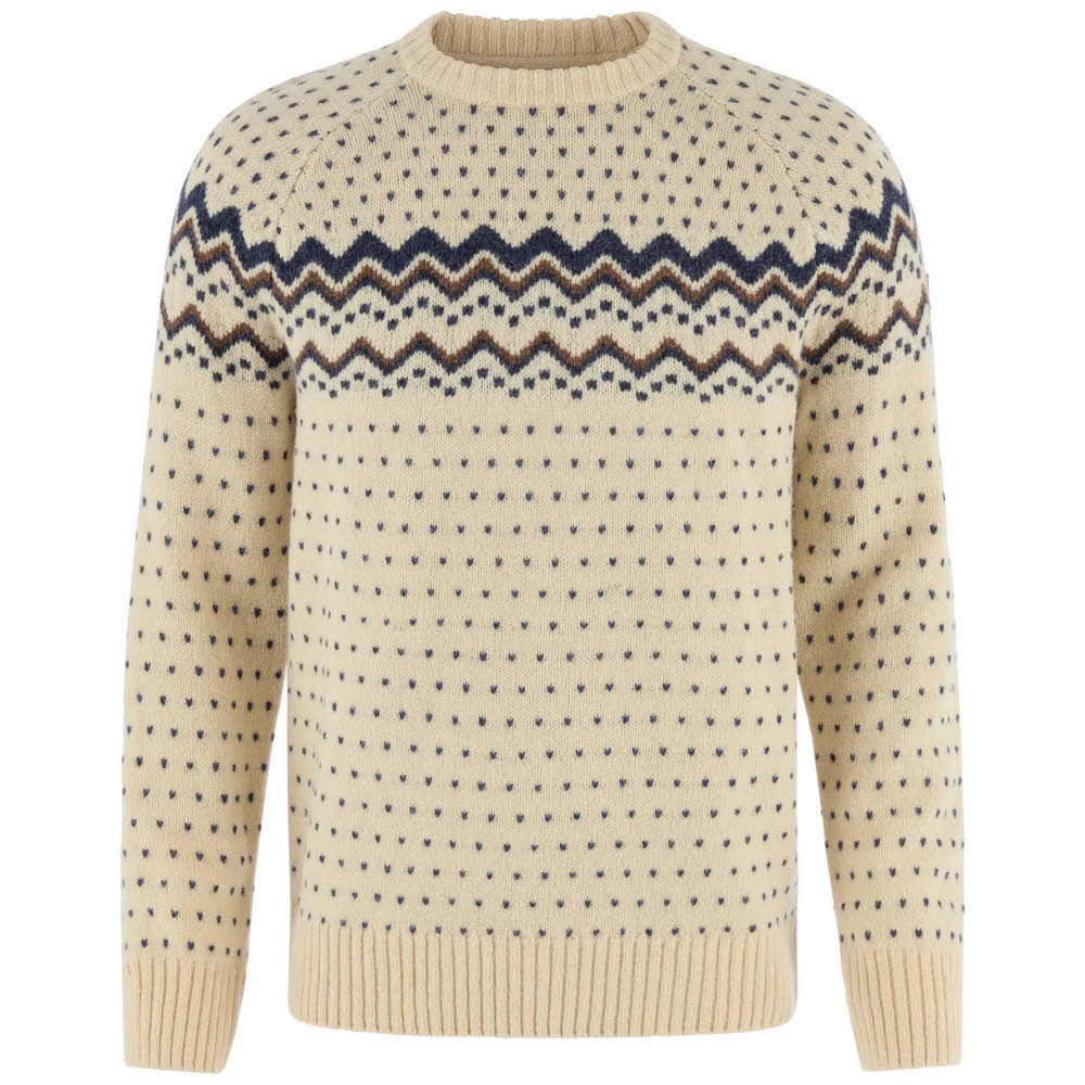 Fjällräven Övik Knit Sweater M Damen Strickpullover light beige navy