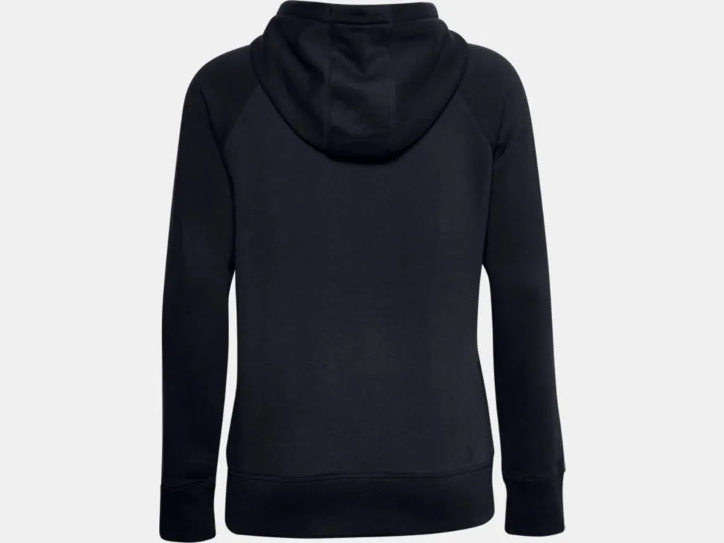 Under Armour Rival Fleece Logo Hoodie Damen Kapuzenpullover schwarz NEU