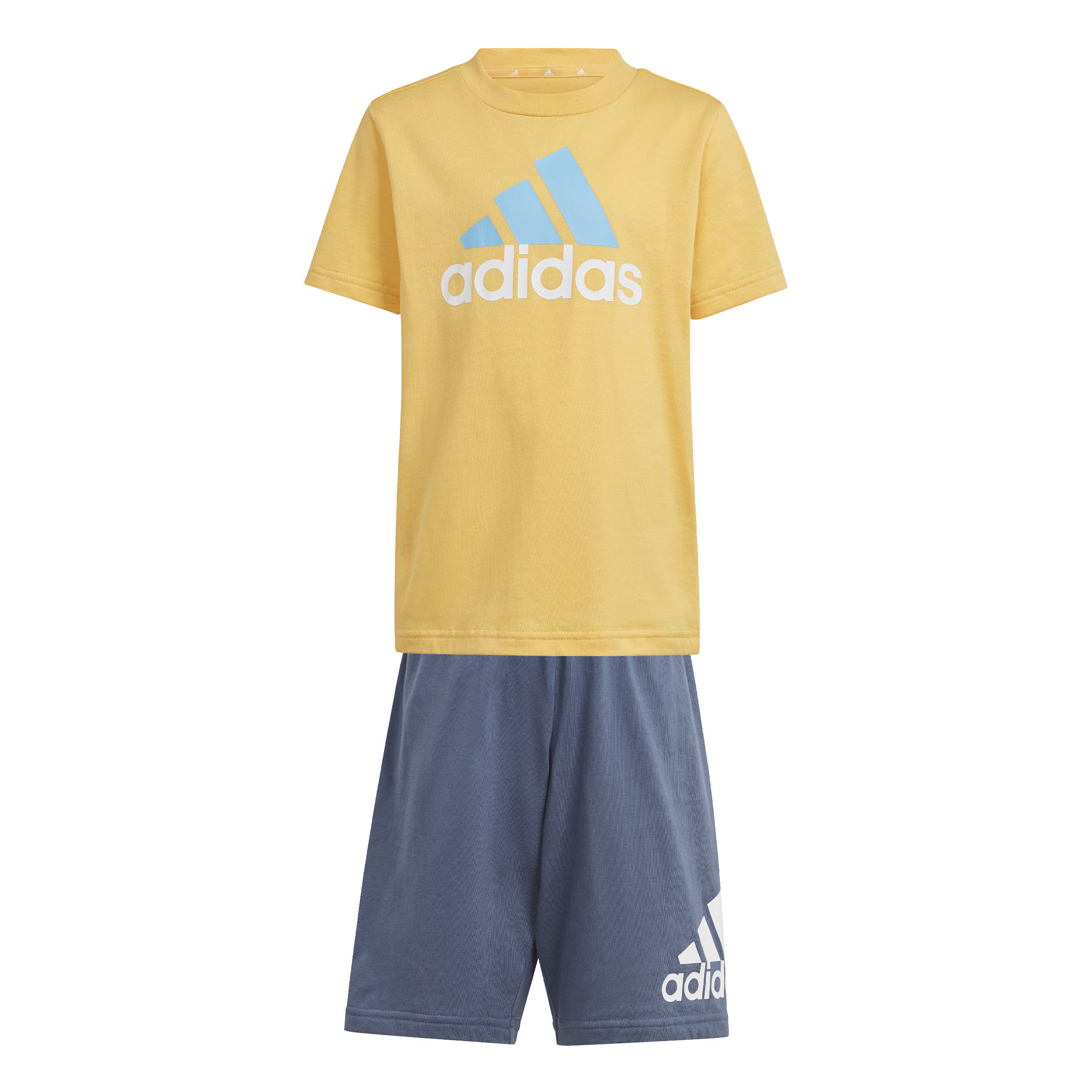 adidas Essentials Logo T-Shirt und Shorts Set Kinder gelb blau
