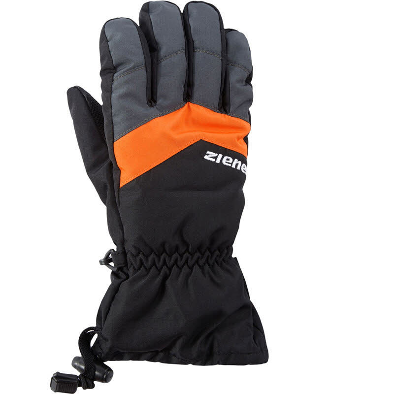 Ziener LETT-Z AS® glove junior Kinder Skihandschuhe Snowboardhandschuhe schwarz/grau