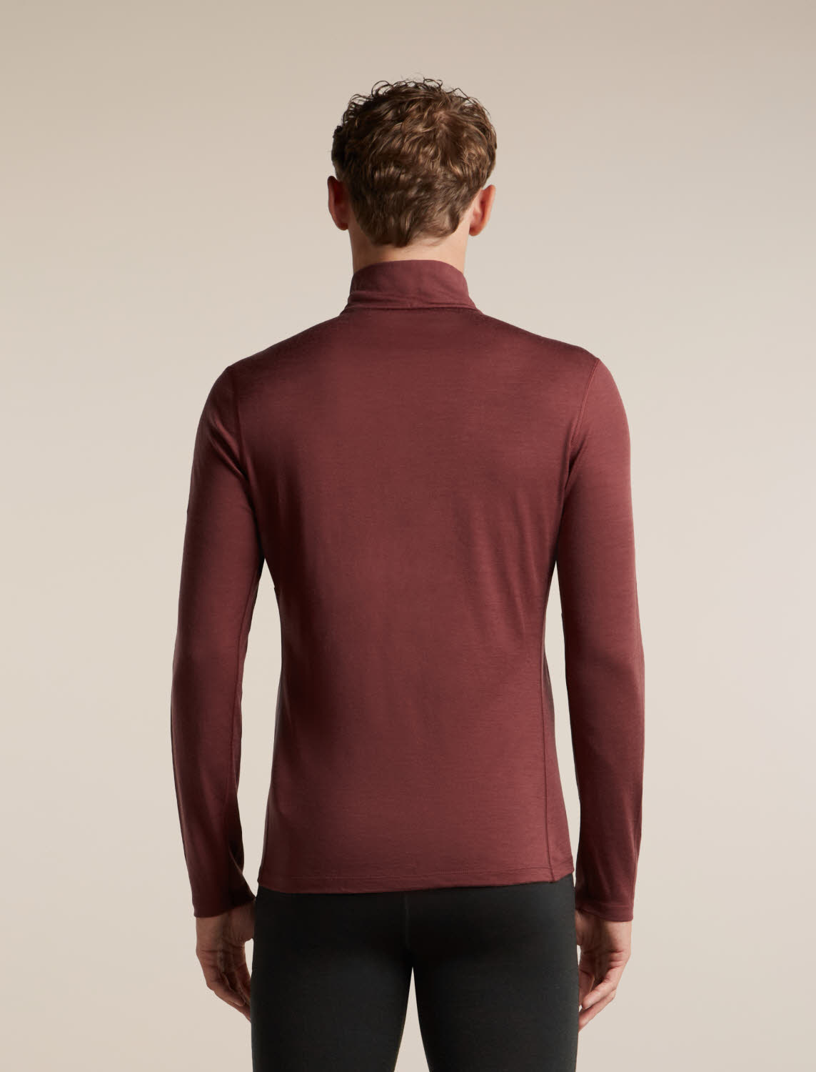 ICEBREAKER HE 200 Oasis LS Half Zip Herren SKirolli rot/port