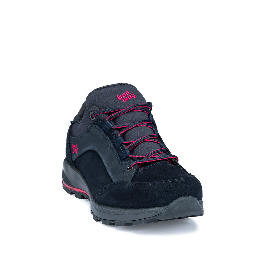 Hanwag Banks Low GTX Damen Trekkingschuh Wanderschuh Navy Pink