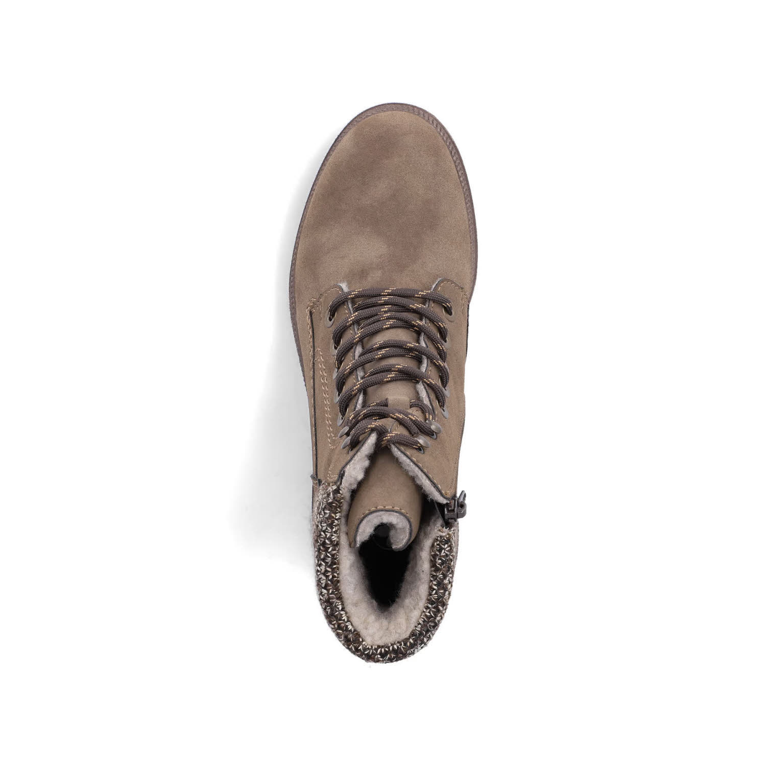 Rieker HWK Damen Stiefel Damen Schnürstiefel Winterstiefel braun