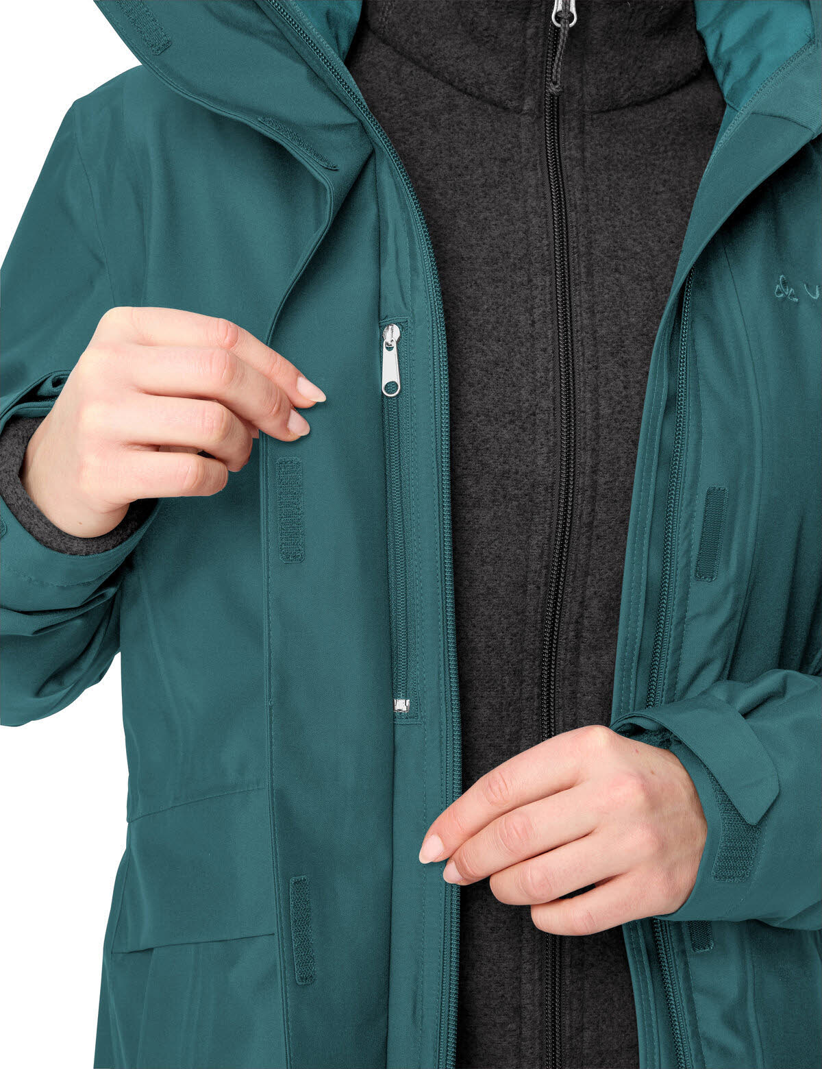Vaude Idris IV Damen Kombijacke Winterjacke dark fjord green