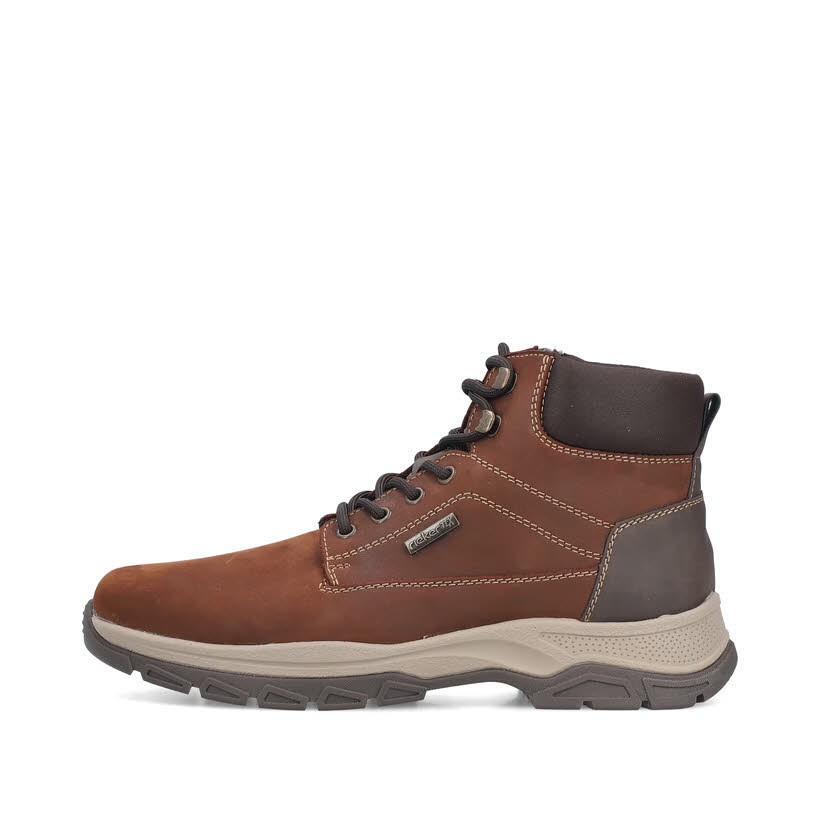 Rieker Herren Schnürstiefel Kurzstiefel braun