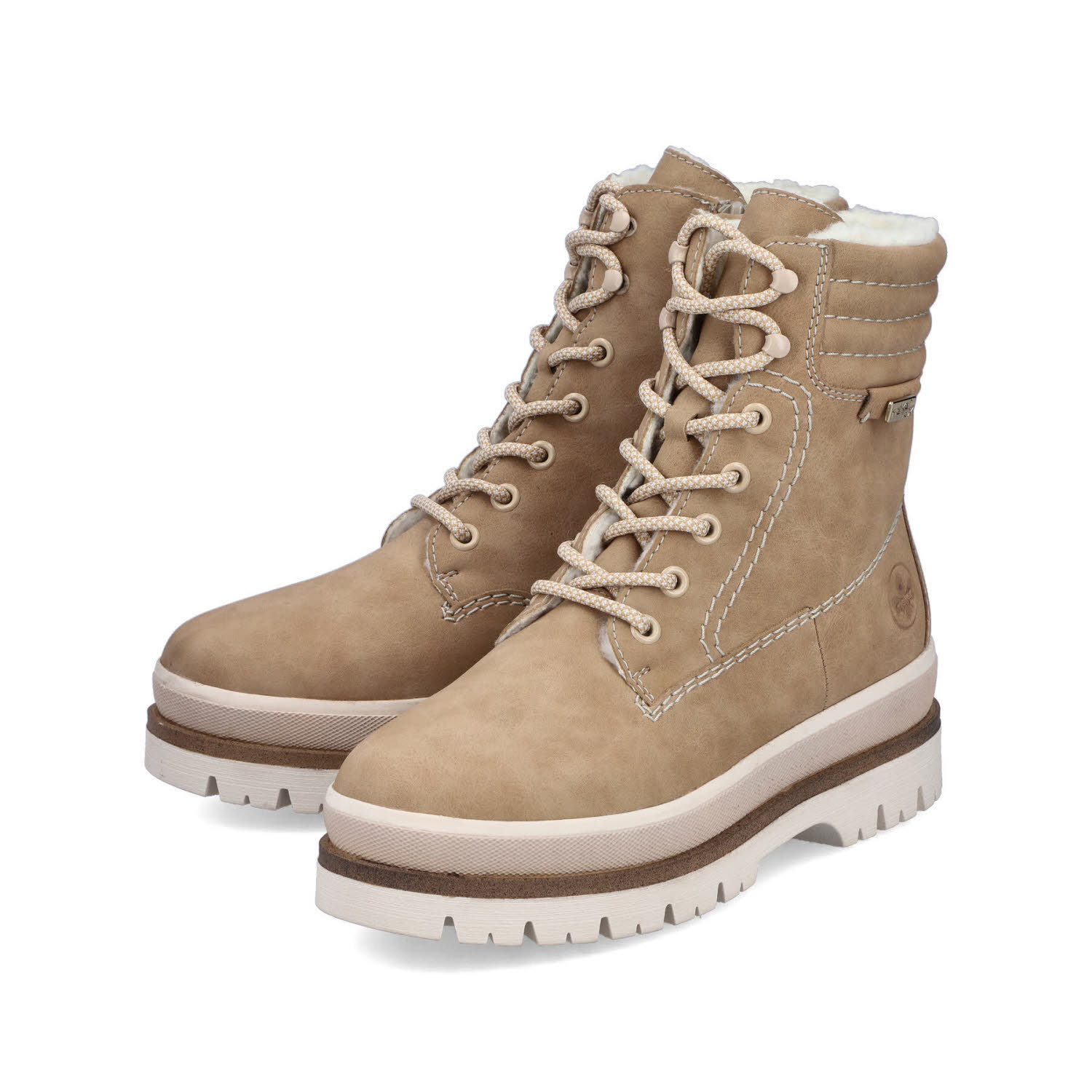 Rieker HWK Damen Stiefel Damen Schnürstiefelette Winterstiefel dunkelbraun