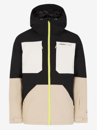 Protest PRTENSTONE Skijacke Snowboardjacke Herren beige schwarz