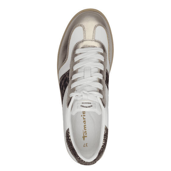 Tamaris Damen Sneaker leopard braun weiß