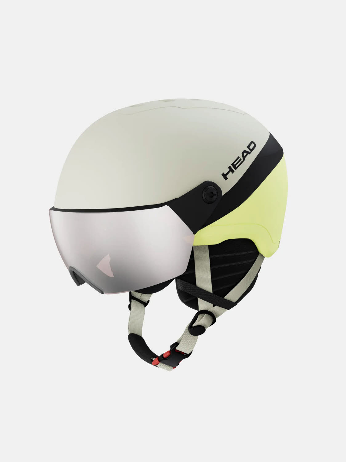 Head YUKI VISOR TEAM Kinder Skihelm Visierhelm lime/swirl