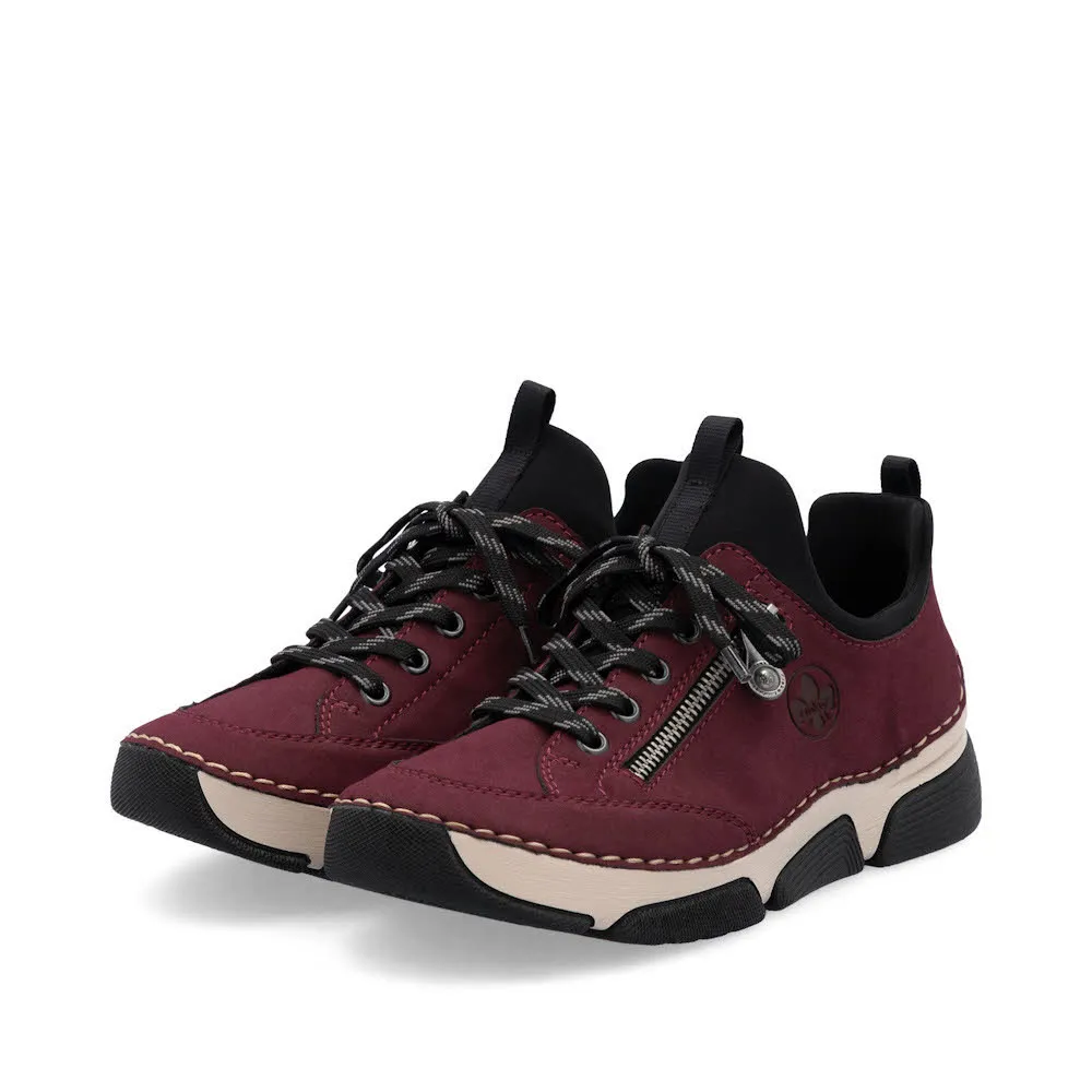 Rieker HWK Damen Halbschuhe Slipper rot