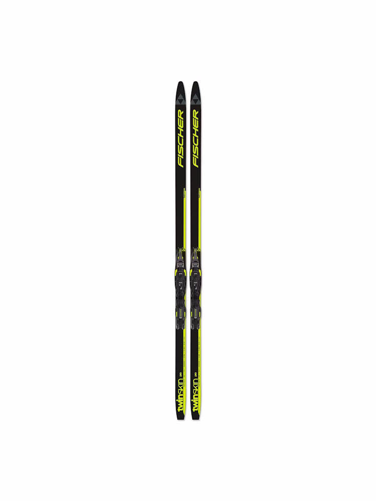 Fischer TWIN SKIN PRO JR MOUNTED Kinder Classic Langlaufski Einsteiger 25/26 schwarz